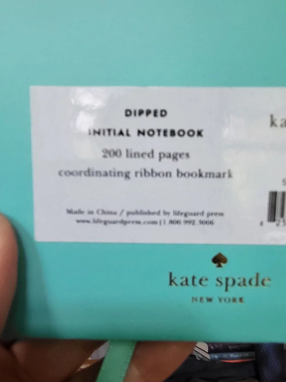 Kate Spade New York Initial “S” Dipped Lined Journal Notebook